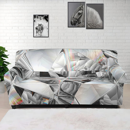 Diamond Artwork Print Sofa Cover