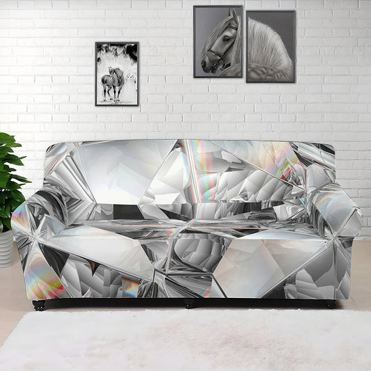 Diamond Artwork Print Sofa Cover