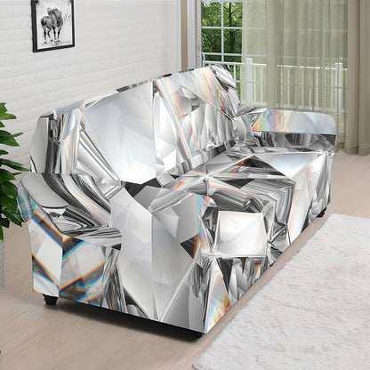 Diamond Artwork Print Sofa Cover