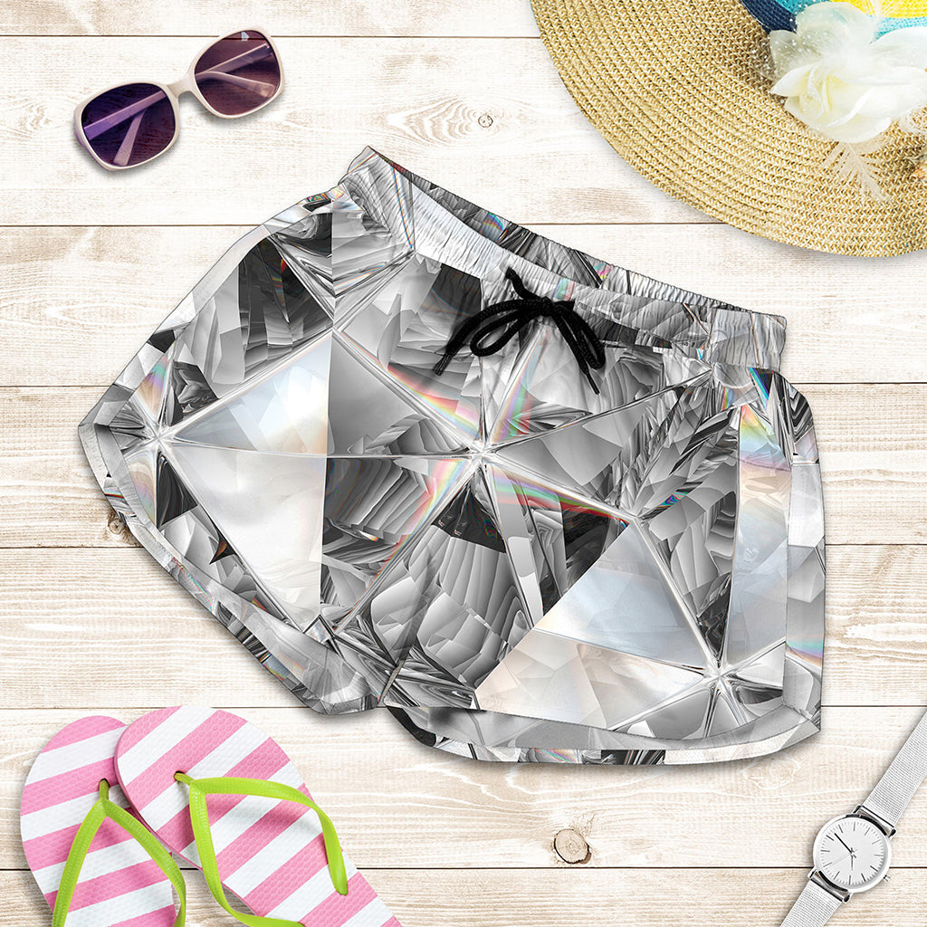 Diamond Artwork Print Women's Shorts