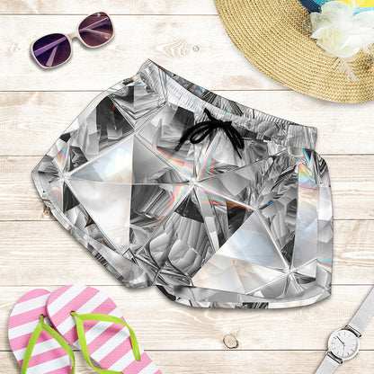 Diamond Artwork Print Women's Shorts