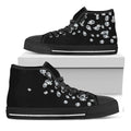 Diamond Gems Print Black High Top Sneakers