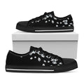 Diamond Gems Print Black Low Top Sneakers