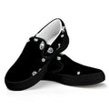 Diamond Gems Print Black Slip On Sneakers