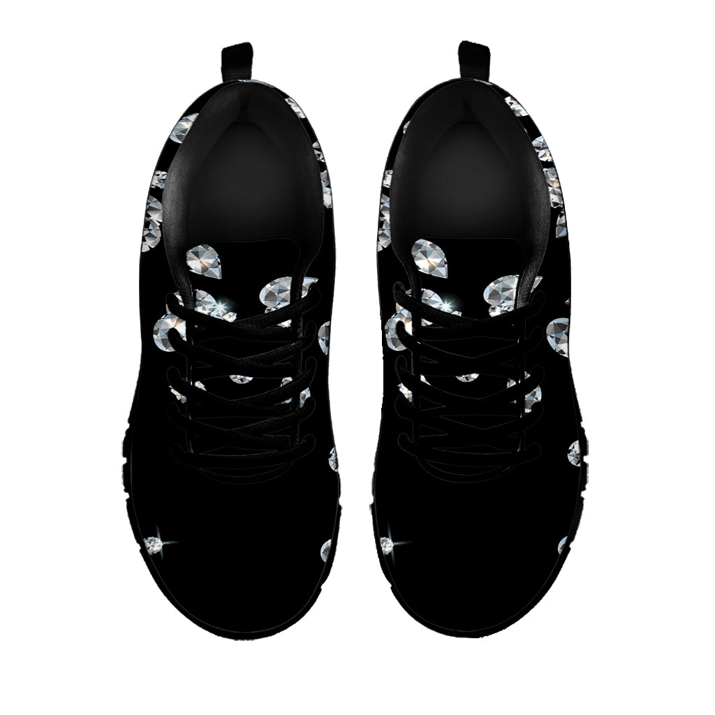 Diamond Gems Print Black Sneakers