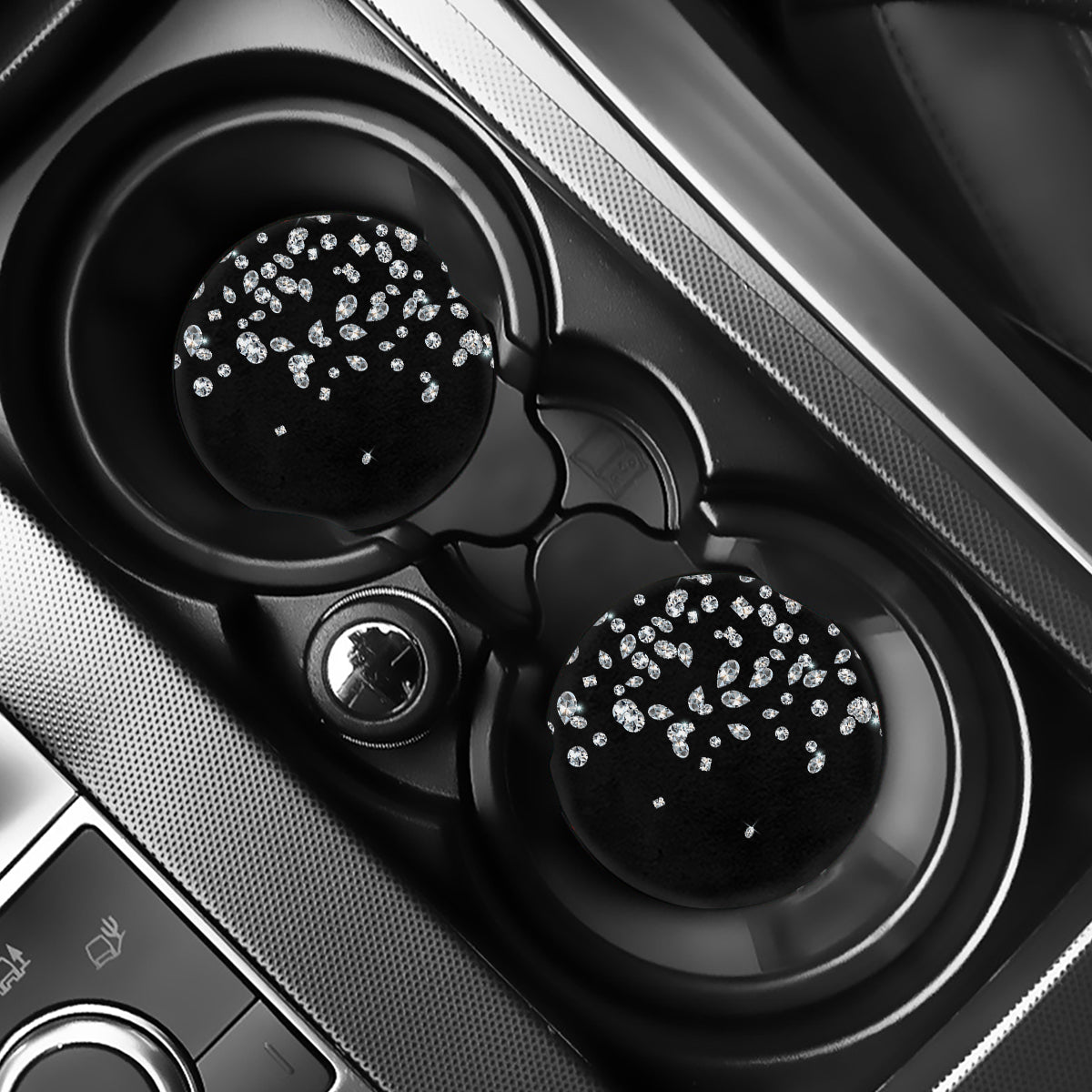 Diamond Gems Print Car Coasters