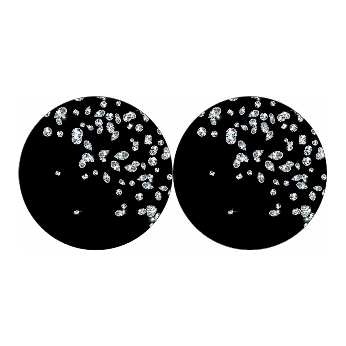 Diamond Gems Print Car Coasters