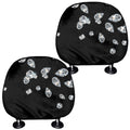 Diamond Gems Print Car Headrest Covers