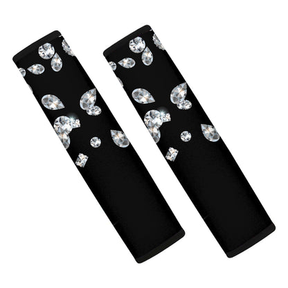 Diamond Gems Print Car Seat Belt Covers