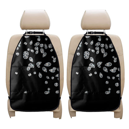 Diamond Gems Print Car Seat Organizers