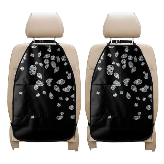 Diamond Gems Print Car Seat Organizers