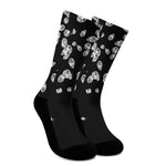Diamond Gems Print Crew Socks