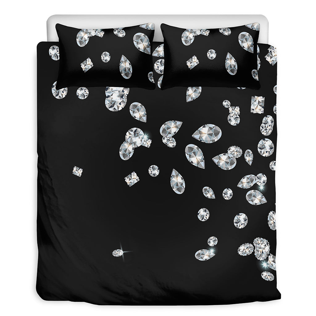 Diamond Gems Print Duvet Cover Bedding Set