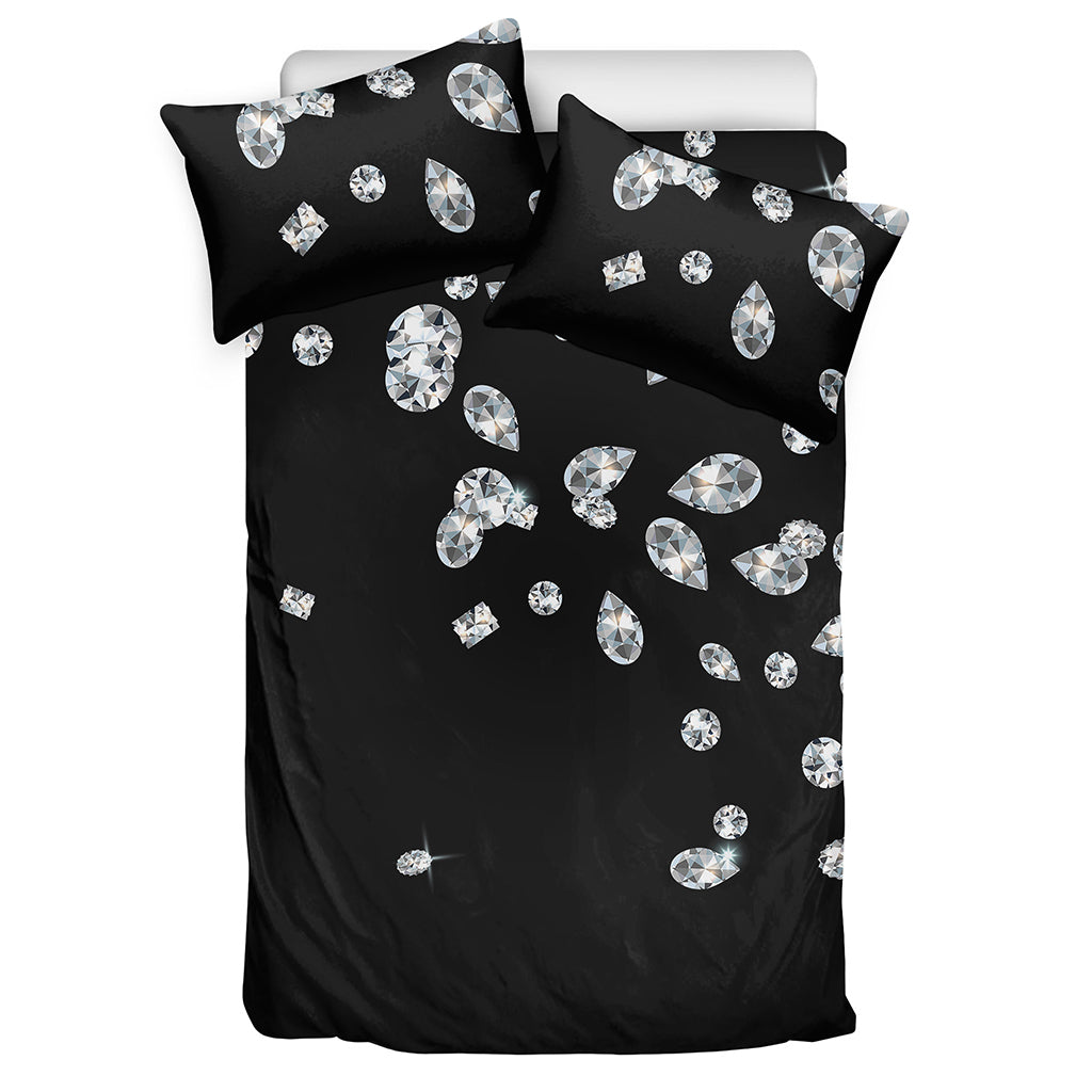 Diamond Gems Print Duvet Cover Bedding Set