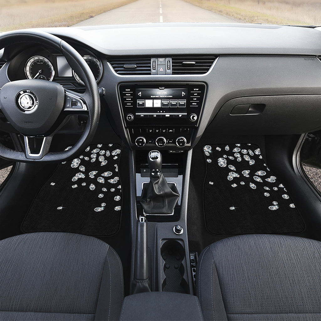 Diamond Gems Print Front and Back Car Floor Mats