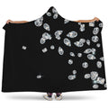 Diamond Gems Print Hooded Blanket