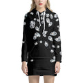 Diamond Gems Print Pullover Hoodie Dress