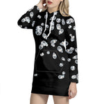 Diamond Gems Print Hoodie Dress