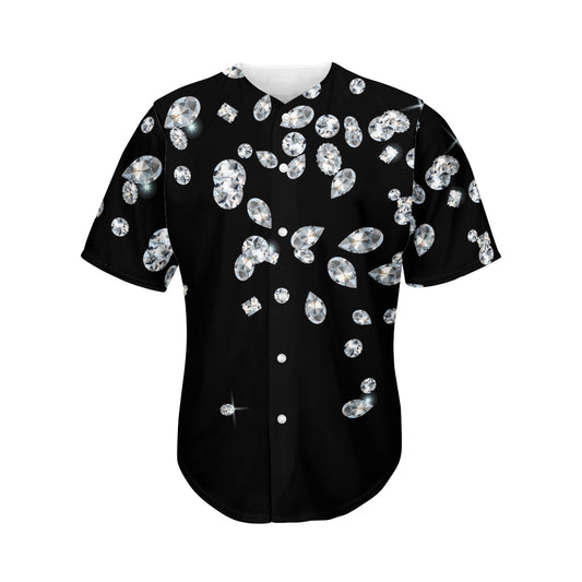 Diamond Gems Print Men's Baseball Jersey