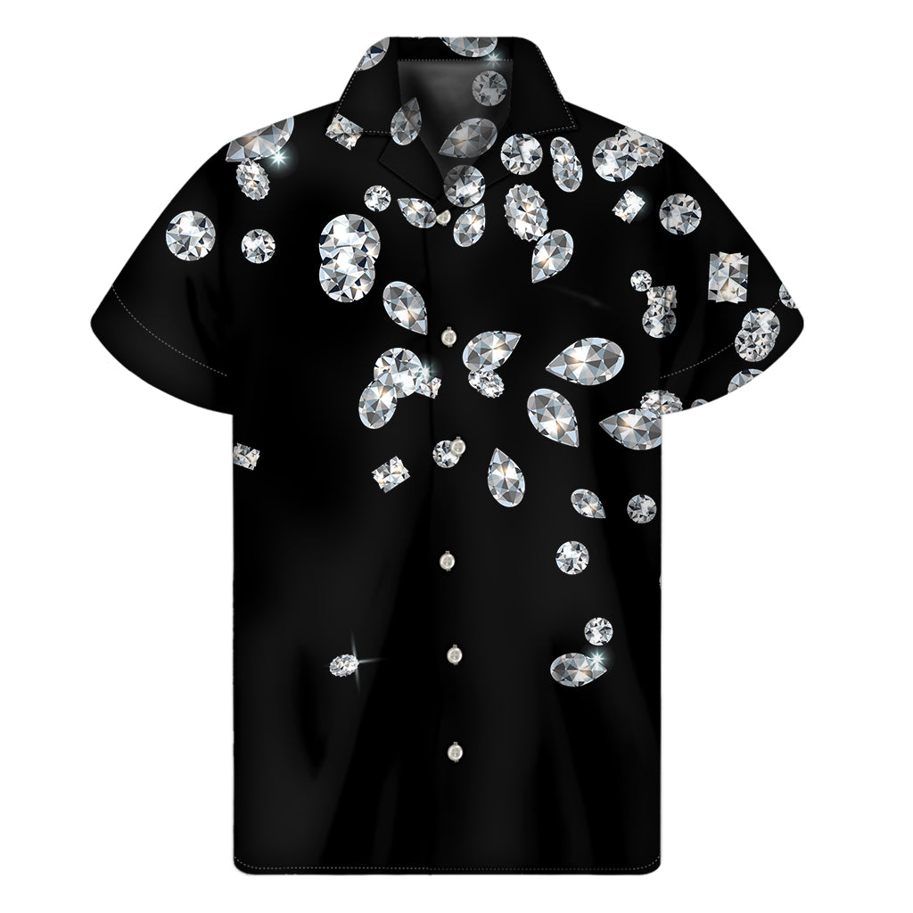 Diamond Gems Print Men's Short Sleeve Shirt