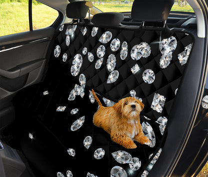 Diamond Gems Print Pet Car Back Seat Cover
