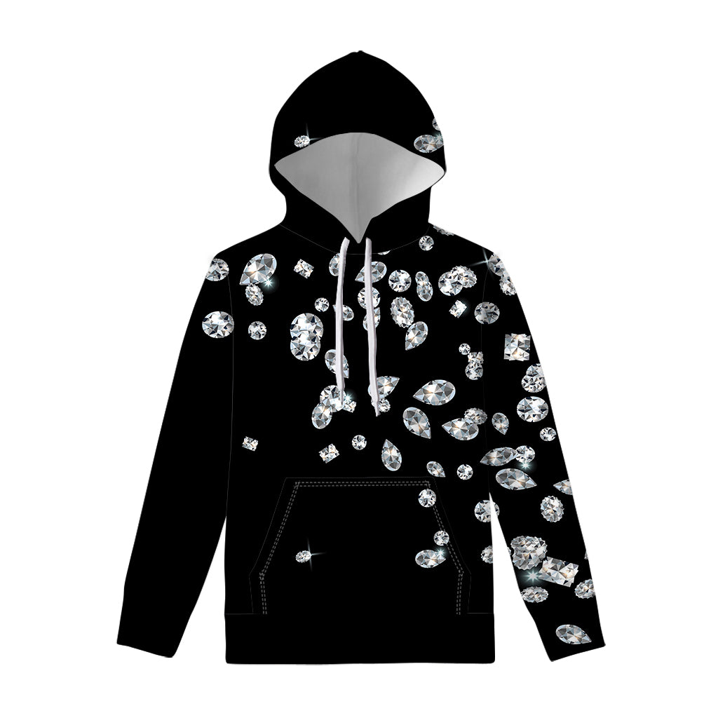 Diamond Gems Print Pullover Hoodie