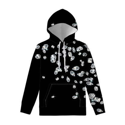 Diamond Gems Print Pullover Hoodie