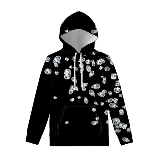 Diamond Gems Print Pullover Hoodie