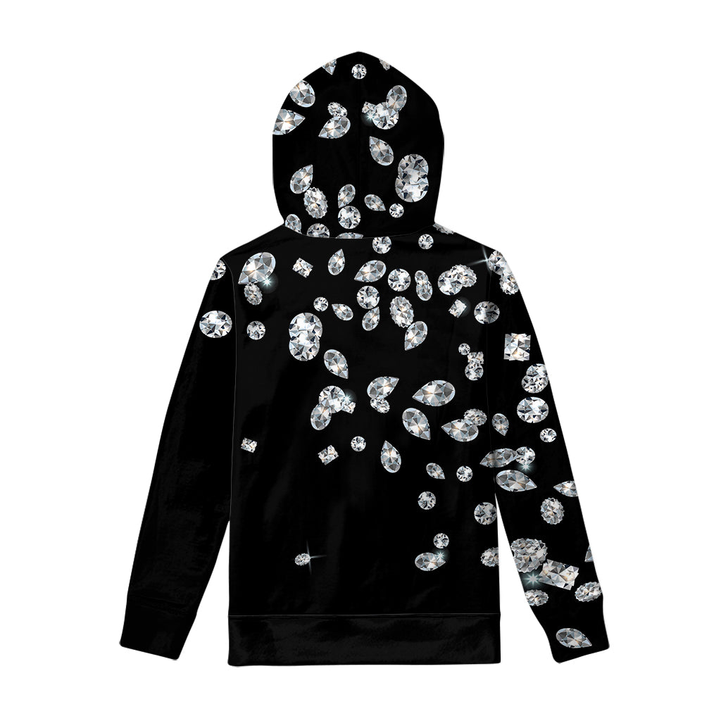 Diamond Gems Print Pullover Hoodie