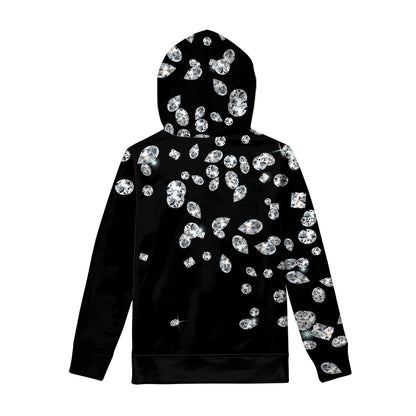 Diamond Gems Print Pullover Hoodie