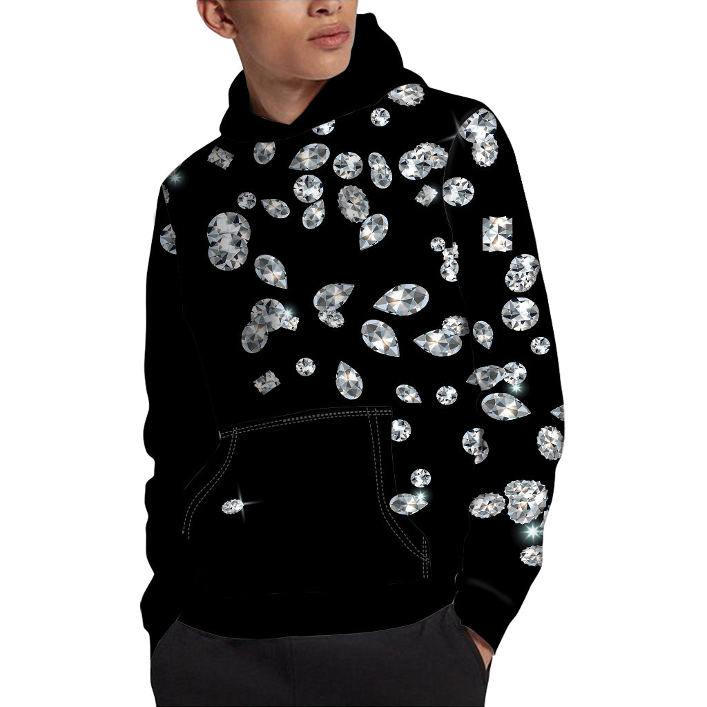 Diamond Gems Print Pullover Hoodie