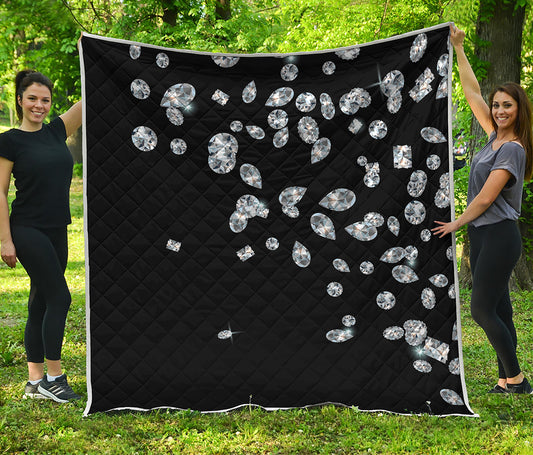 Diamond Gems Print Quilt