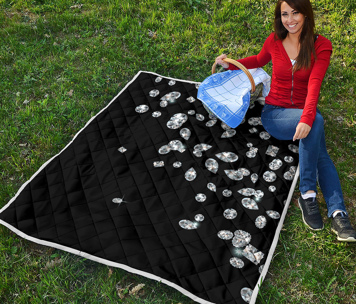 Diamond Gems Print Quilt