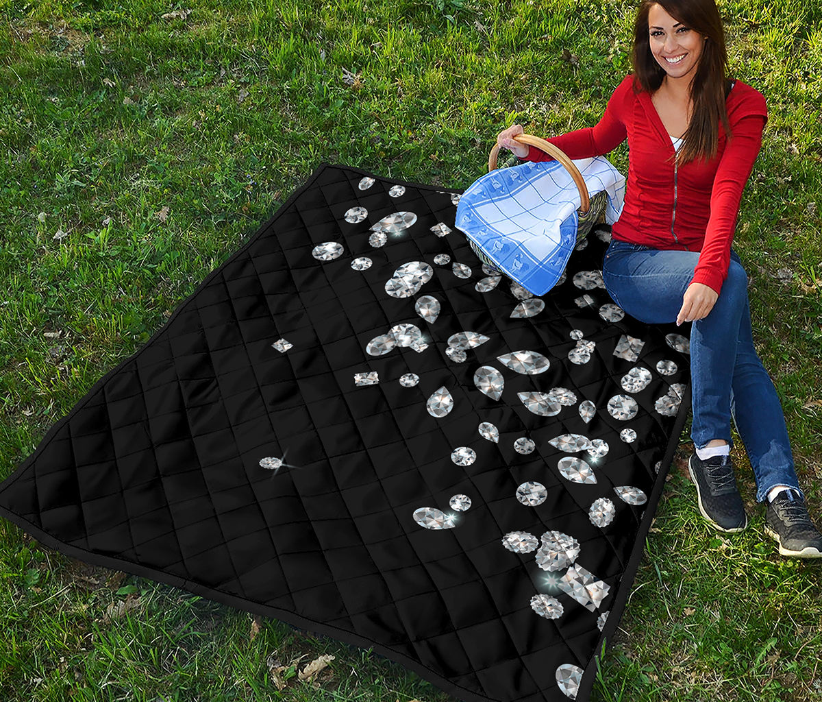 Diamond Gems Print Quilt
