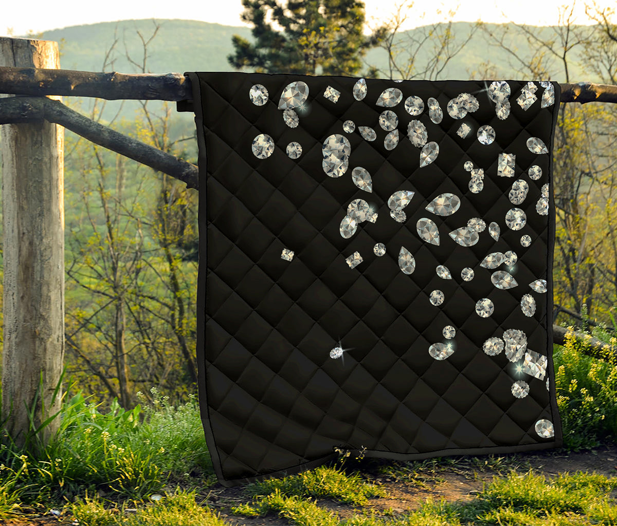 Diamond Gems Print Quilt