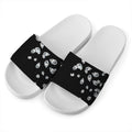 Diamond Gems Print White Slide Sandals