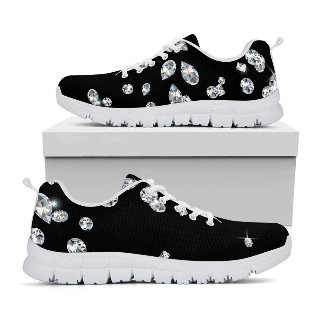 Diamond Gems Print White Sneakers