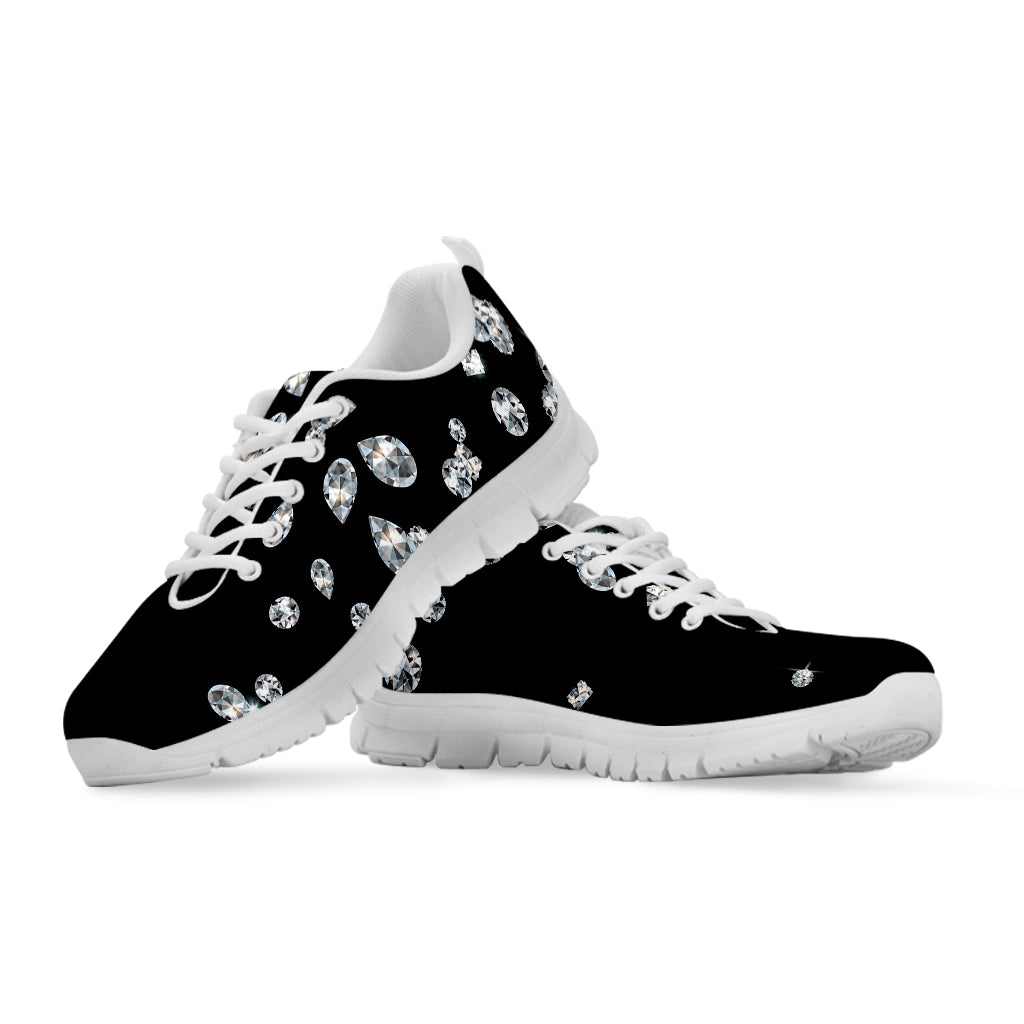 Diamond Gems Print White Sneakers