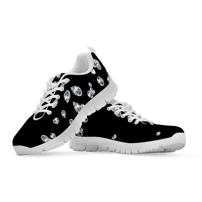 Diamond Gems Print White Sneakers