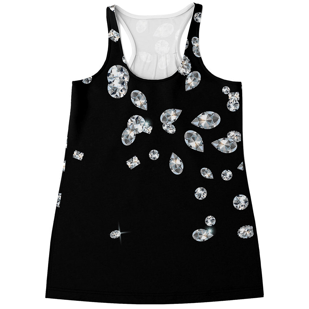 Diamond Gems Print Women's Racerback Tank Top