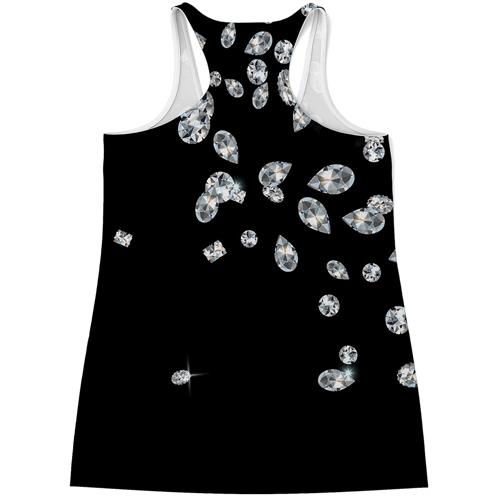 Diamond Gems Print Women's Racerback Tank Top