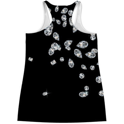 Diamond Gems Print Women's Racerback Tank Top
