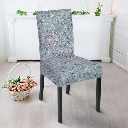 Diamond Glitter Artwork Print Dining Chair Slipcover