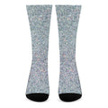 Diamond (NOT Real) Glitter Print Crew Socks
