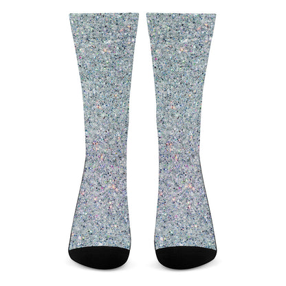 Diamond Glitter Artwork Print (NOT Real Glitter) Crew Socks
