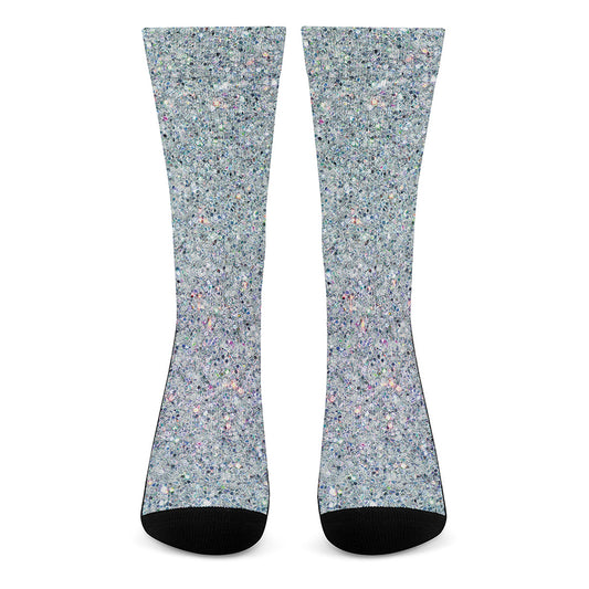 Diamond Glitter Artwork Print (NOT Real Glitter) Crew Socks