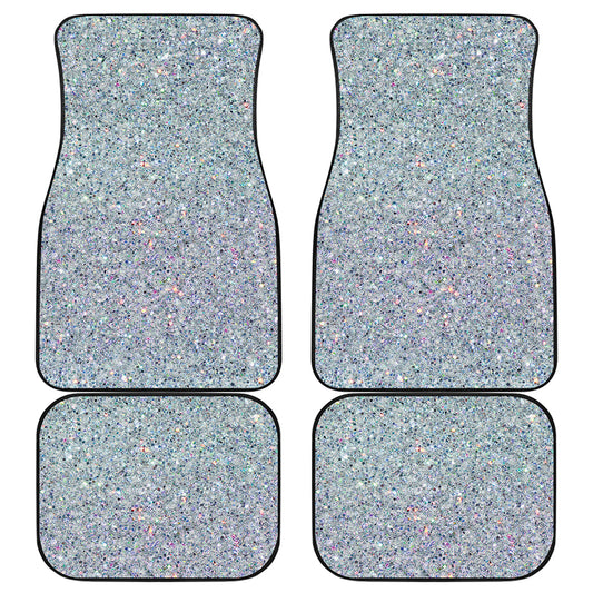 Diamond Glitter Artwork Print (NOT Real Glitter) Front and Back Car Floor Mats