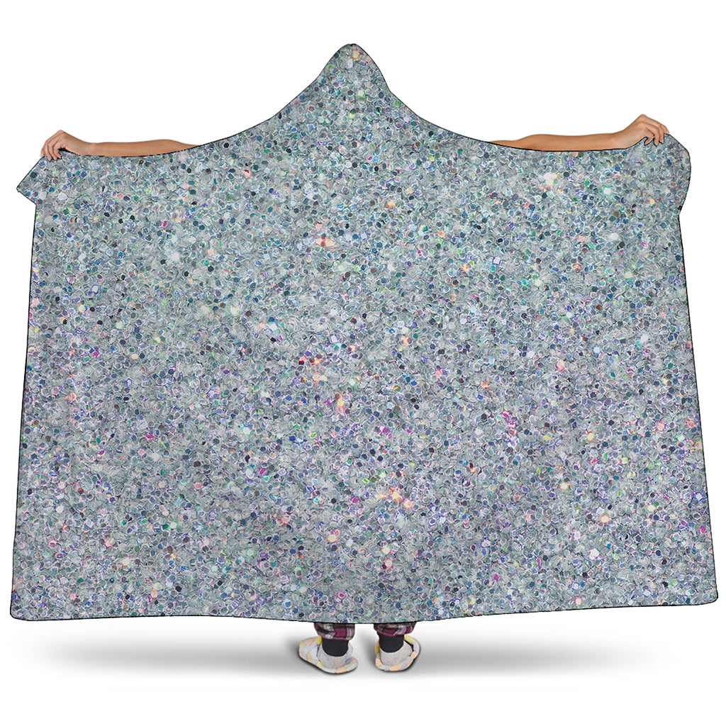 Diamond Glitter Artwork Print (NOT Real Glitter) Hooded Blanket