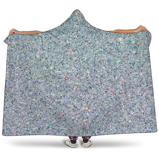 Diamond Glitter Artwork Print (NOT Real Glitter) Hooded Blanket