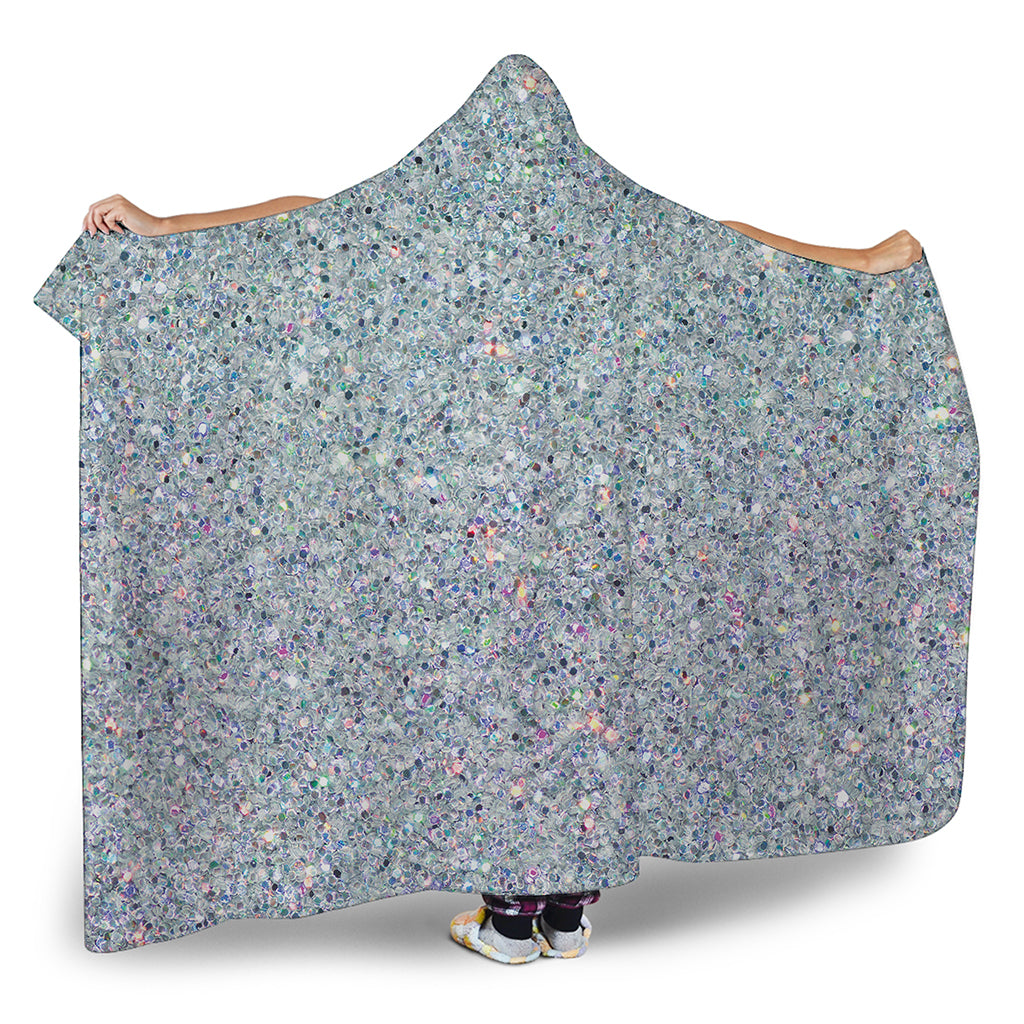 Diamond Glitter Artwork Print (NOT Real Glitter) Hooded Blanket